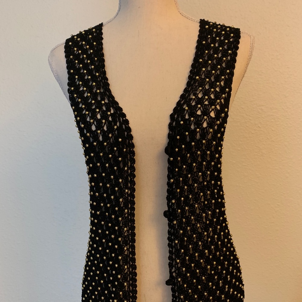 Vintage Crochet Beaded Vest